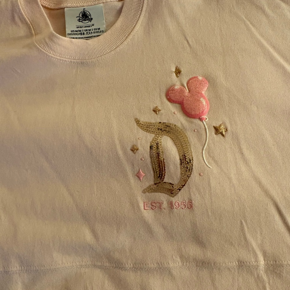 Disney Pink & Gold Logo Tee